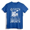 I Might Look Like I'm Listening Funny Drummer T-Shirt - Playful Drumming Humor Tee for Drummers and Musicians