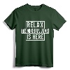 Funny Drummer T-Shirt - Relax The Drummer Is Here Tee - Percussion Musician Gift Shirt for Drummers