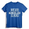 Funny Drummer T-Shirt - Relax The Drummer Is Here Tee - Percussion Musician Gift Shirt for Drummers
