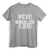 Funny Drummer T-Shirt - Relax The Drummer Is Here Tee - Percussion Musician Gift Shirt for Drummers
