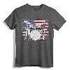 Drummer Drum Set Drums USA Flag American 4th Of July Gift T-Shirt - Patriotic Drummer Tee for Independence Day Celebration