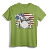 Drummer Drum Set Drums USA Flag American 4th Of July Gift T-Shirt - Patriotic Drummer Tee for Independence Day Celebration