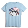 Drummer Drum Set Drums USA Flag American 4th Of July Gift T-Shirt - Patriotic Drummer Tee for Independence Day Celebration