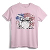 Drummer Drum Set Drums USA Flag American 4th Of July Gift T-Shirt - Patriotic Drummer Tee for Independence Day Celebration