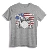 Drummer Drum Set Drums USA Flag American 4th Of July Gift T-Shirt - Patriotic Drummer Tee for Independence Day Celebration