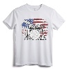 Drummer Drum Set Drums USA Flag American 4th Of July Gift T-Shirt - Patriotic Drummer Tee for Independence Day Celebration