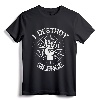 I Destroy Silence Vintage Music Bands Drum Sticks Drummer T-Shirt - Unique Retro Drummer Tee for Men, Women, Kids