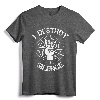 I Destroy Silence Vintage Music Bands Drum Sticks Drummer T-Shirt - Unique Retro Drummer Tee for Men, Women, Kids