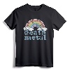 DEATH METAL Rainbow Funny Retro Vintage Rock Music Metalhead T-Shirt - Sarcastic Heavy Metal Apparel for Musicians and Fans