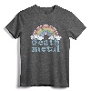 DEATH METAL Rainbow Funny Retro Vintage Rock Music Metalhead T-Shirt - Sarcastic Heavy Metal Apparel for Musicians and Fans
