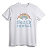 DEATH METAL Rainbow Funny Retro Vintage Rock Music Metalhead T-Shirt - Sarcastic Heavy Metal Apparel for Musicians and Fans