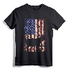 Patriotic Goat 4th of July American Flag T-Shirt - USA Pride Goat Tee for Men, Women, and Kids