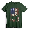 Patriotic Goat 4th of July American Flag T-Shirt - USA Pride Goat Tee for Men, Women, and Kids