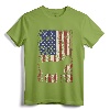 Patriotic Goat 4th of July American Flag T-Shirt - USA Pride Goat Tee for Men, Women, and Kids