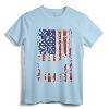 Patriotic Goat 4th of July American Flag T-Shirt - USA Pride Goat Tee for Men, Women, and Kids