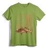 Redfish Fishing Red Drum Tailing USA American Flag Fisherman T-Shirt - Coastal Fishing Apparel for Dad, Husband, and Men who Love Red Drum Fishing and Kayak Angling