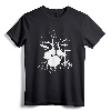 Live the Beat Drum T-Shirt, Drummer Gift for Musician - Nature-Inspired Drum Set Silhouette Tee for Creative Drummers