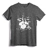 Live the Beat Drum T-Shirt, Drummer Gift for Musician - Nature-Inspired Drum Set Silhouette Tee for Creative Drummers