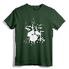 Live the Beat Drum T-Shirt, Drummer Gift for Musician - Nature-Inspired Drum Set Silhouette Tee for Creative Drummers