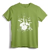 Live the Beat Drum T-Shirt, Drummer Gift for Musician - Nature-Inspired Drum Set Silhouette Tee for Creative Drummers