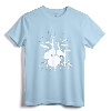 Live the Beat Drum T-Shirt, Drummer Gift for Musician - Nature-Inspired Drum Set Silhouette Tee for Creative Drummers