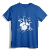 Live the Beat Drum T-Shirt, Drummer Gift for Musician - Nature-Inspired Drum Set Silhouette Tee for Creative Drummers