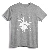 Live the Beat Drum T-Shirt, Drummer Gift for Musician - Nature-Inspired Drum Set Silhouette Tee for Creative Drummers