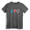 Peace Love Bernie Sanders 2020 T-Shirt - Supporter Apparel for Progressive Voters - Lightweight Classic Fit Tee