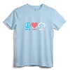 Peace Love Bernie Sanders 2020 T-Shirt - Supporter Apparel for Progressive Voters - Lightweight Classic Fit Tee