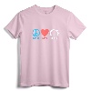 Peace Love Bernie Sanders 2020 T-Shirt - Supporter Apparel for Progressive Voters - Lightweight Classic Fit Tee