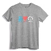 Peace Love Bernie Sanders 2020 T-Shirt - Supporter Apparel for Progressive Voters - Lightweight Classic Fit Tee